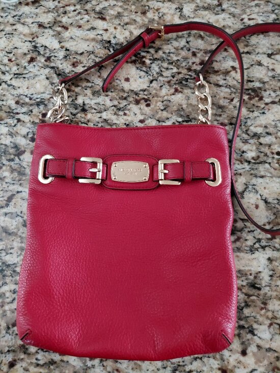 Michael Kors Handbags - Michael Kors Red Leather Crossbody